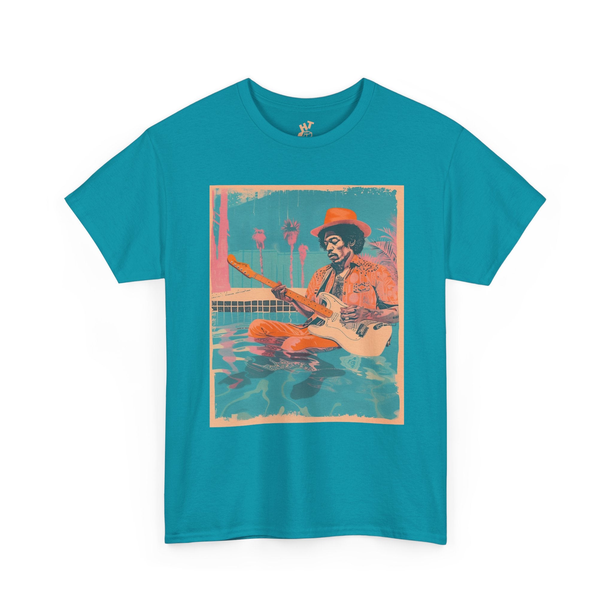 Jimi Hendrix is jamming in the pool T-shirt