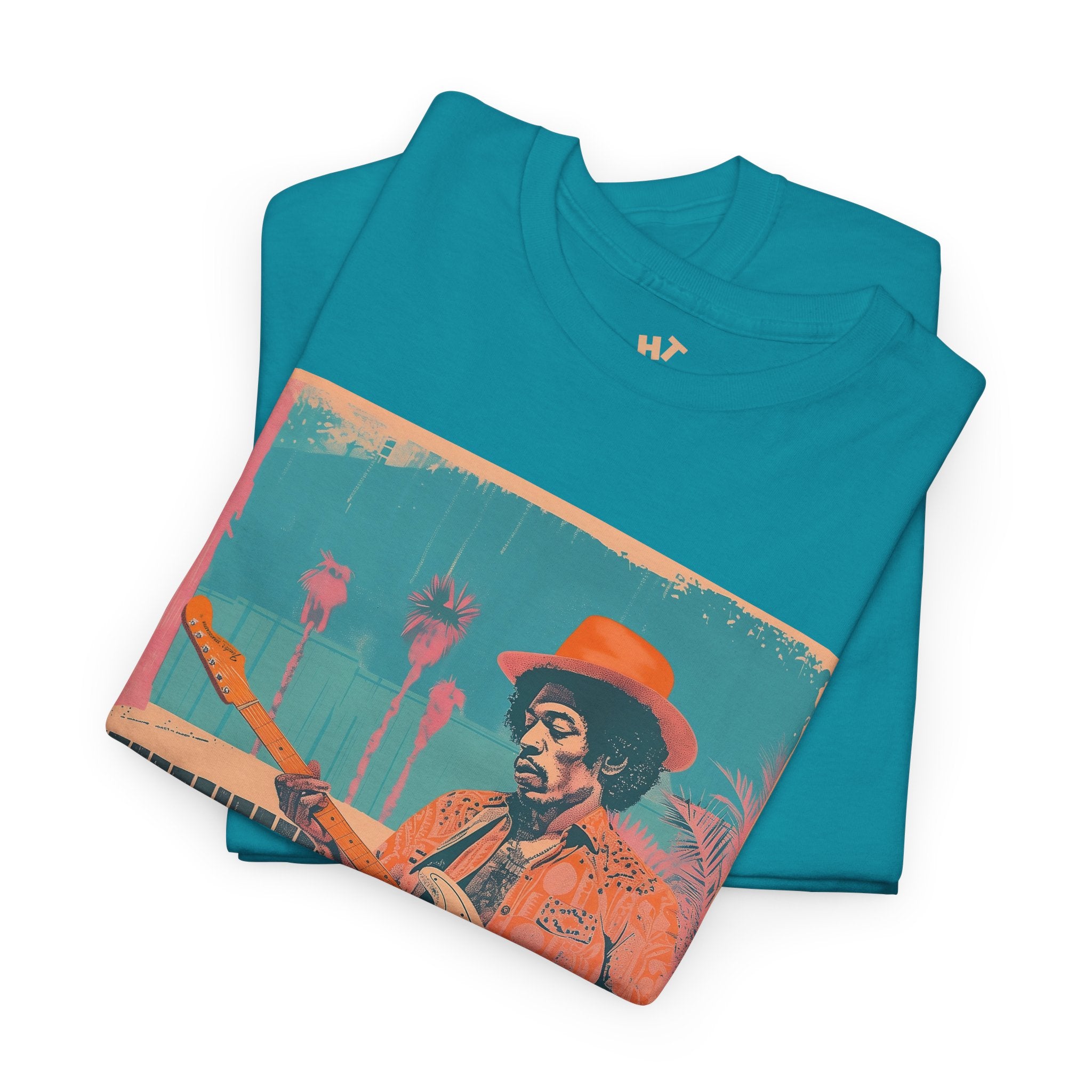 Jimi Hendrix is jamming in the pool T-shirt