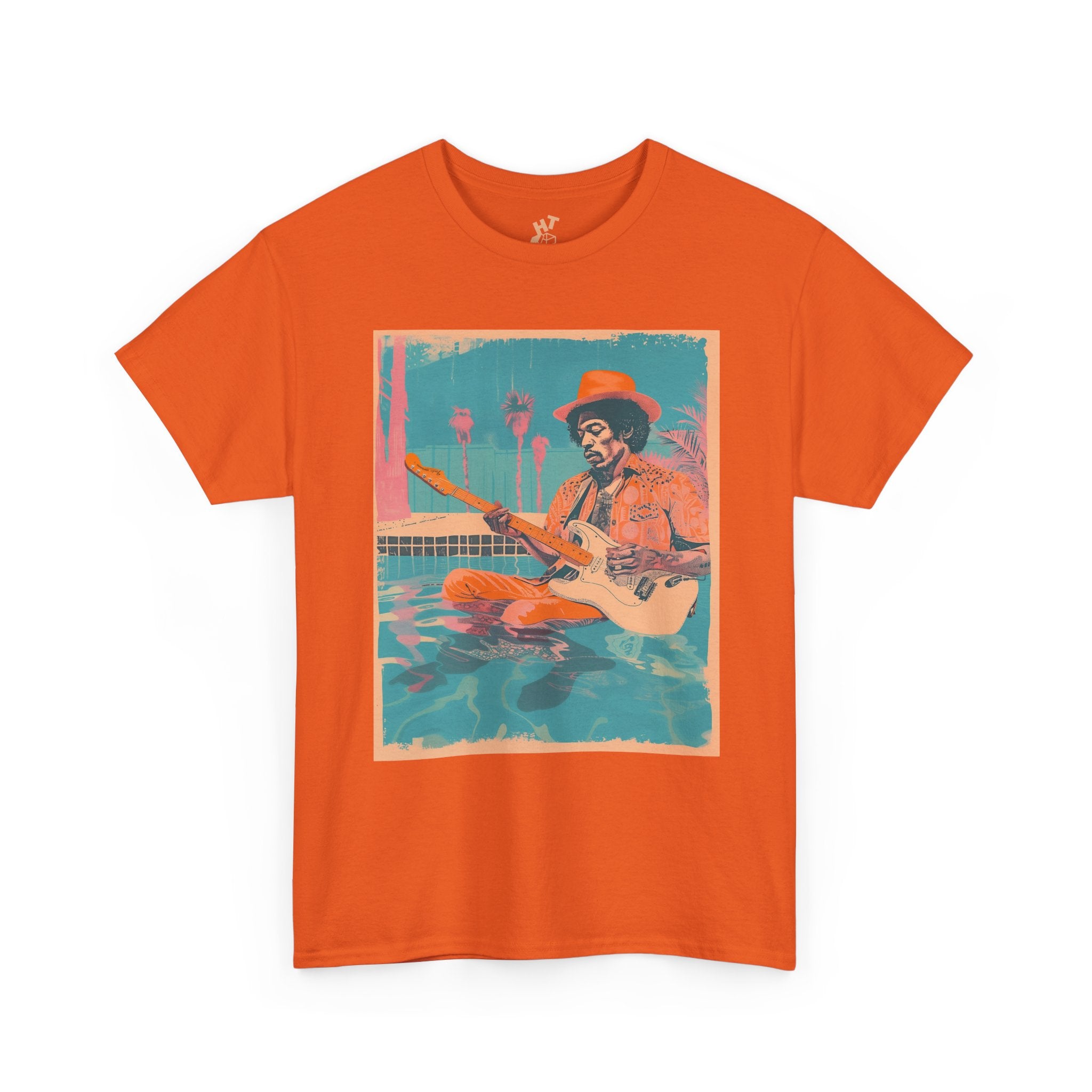Jimi Hendrix is jamming in the pool T-shirt
