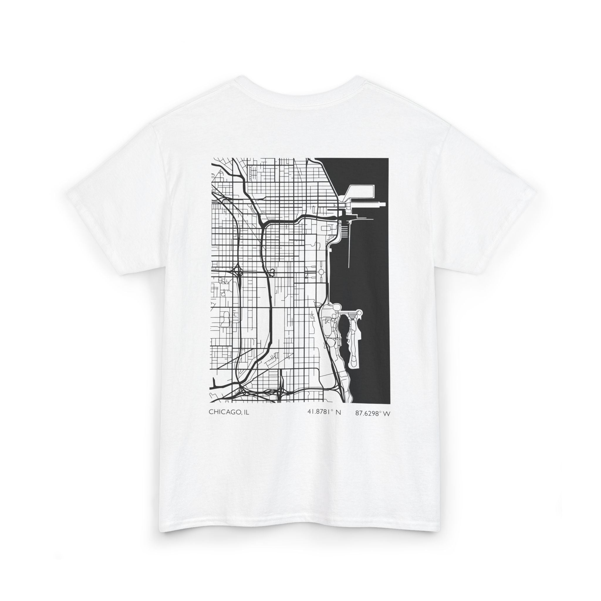 Chicago map t-shirt