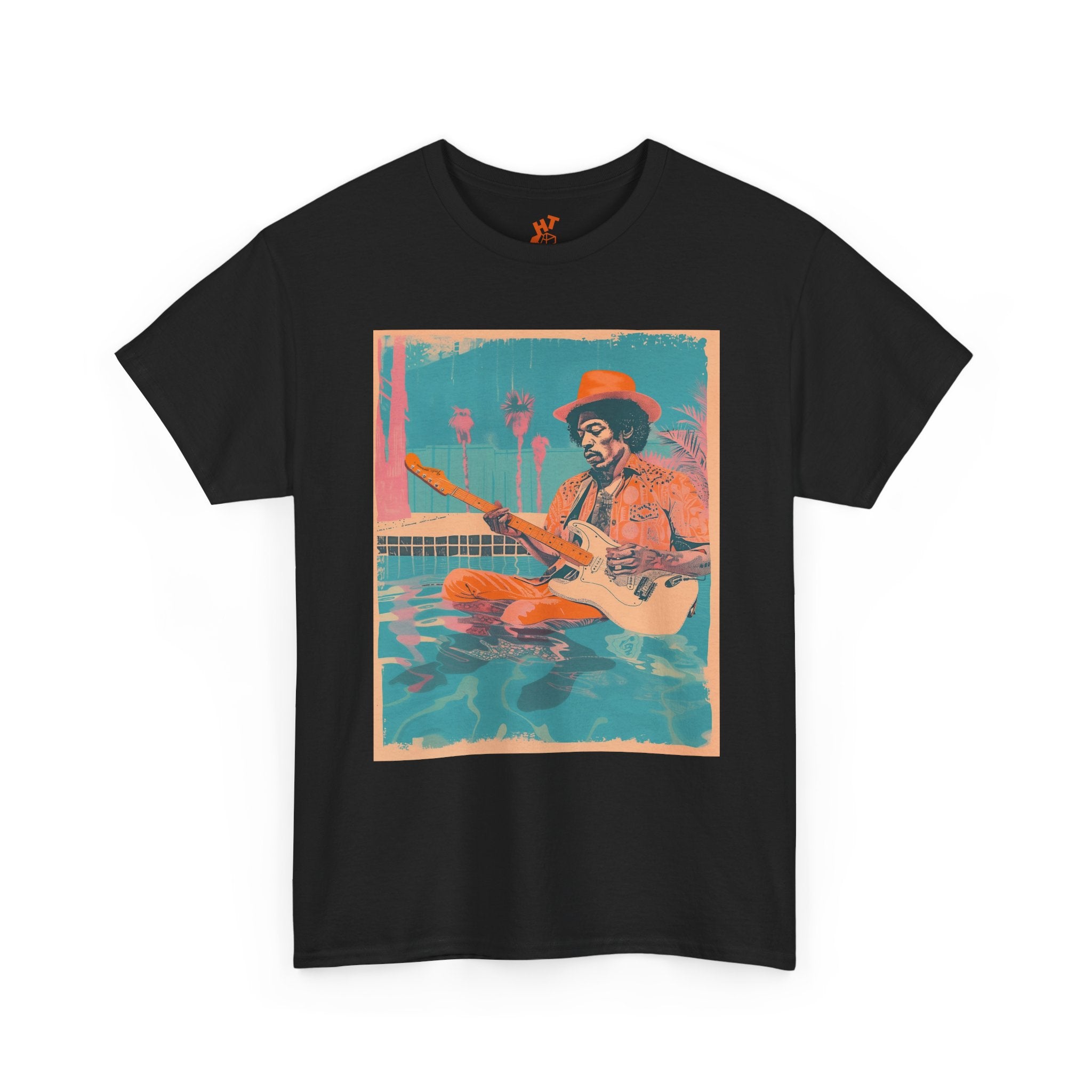 Jimi Hendrix is jamming in the pool T-shirt